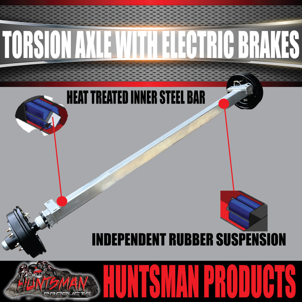 3500Kg Tandem Trailer Caravan Torsion Bar Independent Suspension Kit. 12'' Brakes
