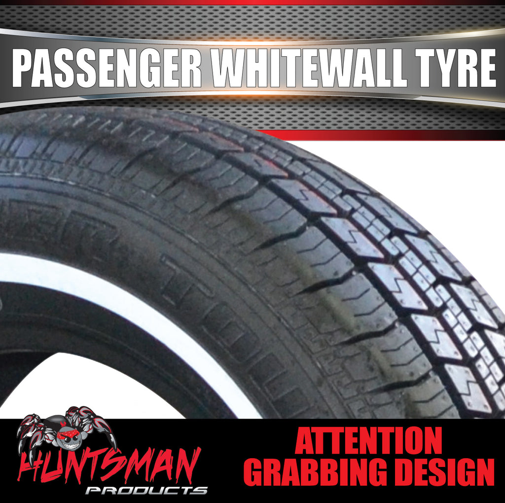 14" Whitewall 175/75R14 Suretrac Tyre 20mm White Line. 84S.  175 75 14