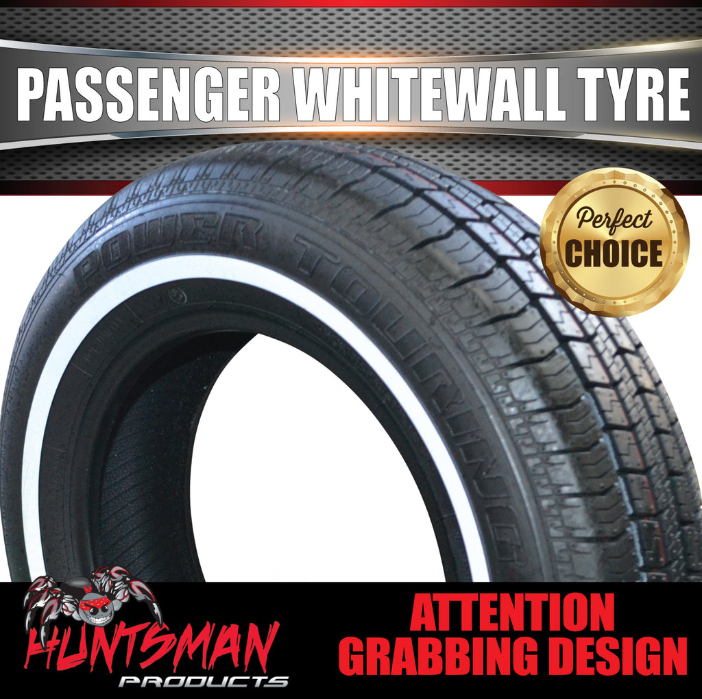 14" Whitewall 175/70R14 Suretrac Tyre 17mm White Line. 84S.  175 70 14