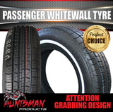 13" Whitewall 155/80R13 Suretrac Tyre 14mm White Line. 79S.  155 80 13