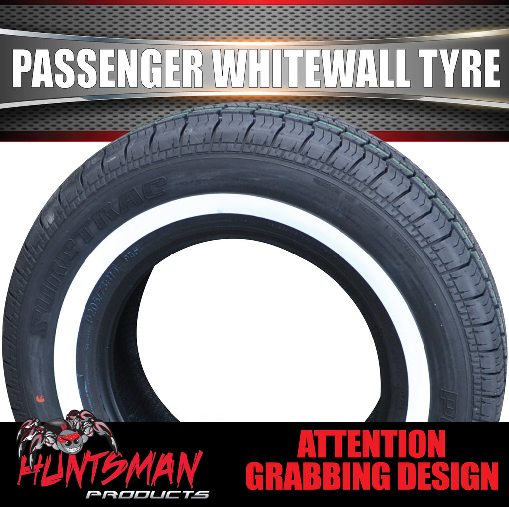 15" Whitewall 205/75R15 Suretrac tyre 97S. 28mm White Line 205 75 15