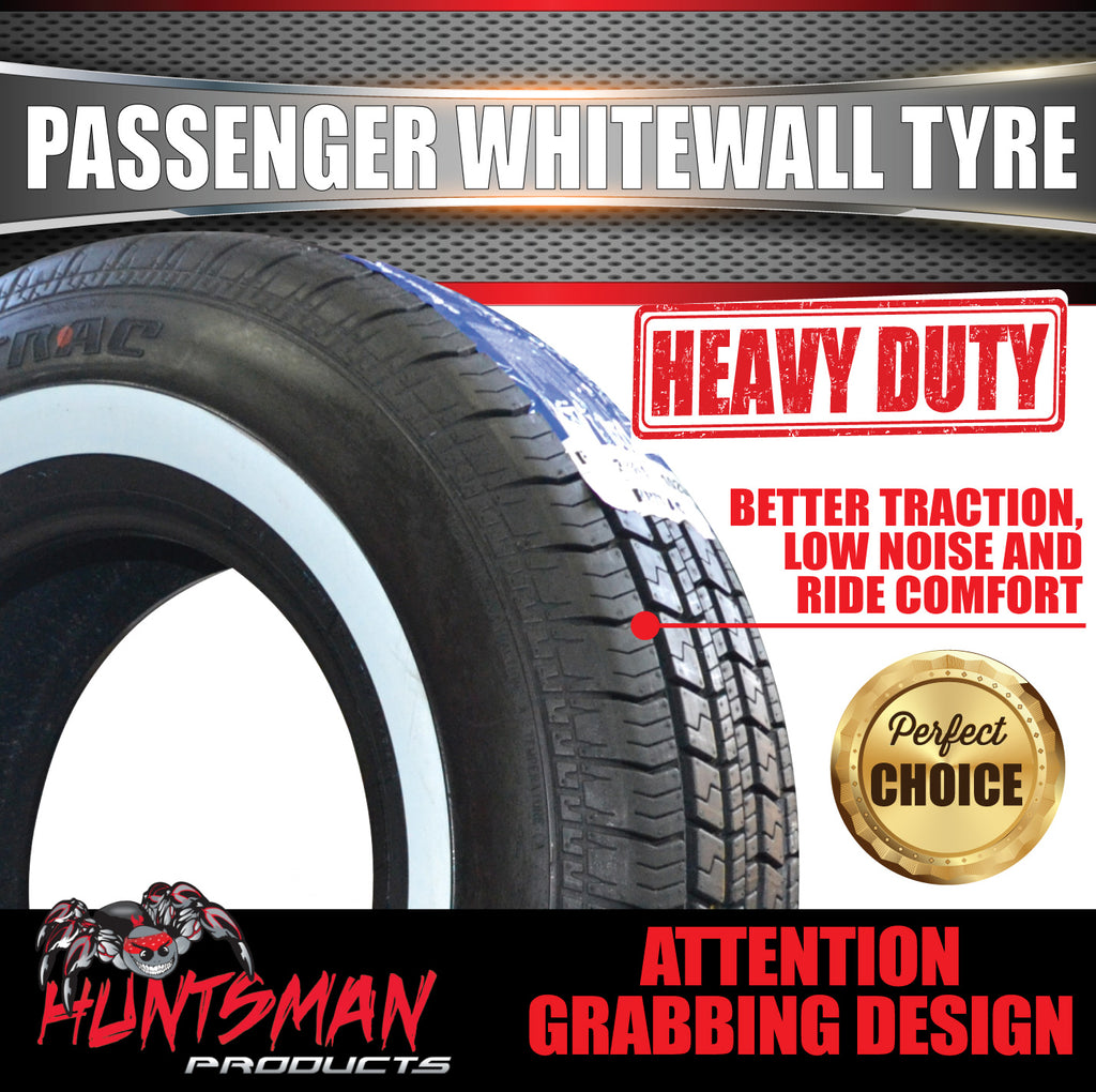 15" Whitewall 225/70R15 Suretrac Sierra Tyre 100S. 35mm Line 225 70 15