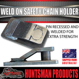 2x 13mm Trailer Caravan Weld Safety Chain Holder Cam Lock Base Suit Hammerlocks