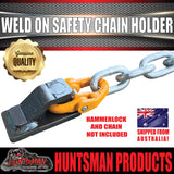 2x 13mm Trailer Caravan Weld Safety Chain Holder Cam Lock Base Suit Hammerlocks