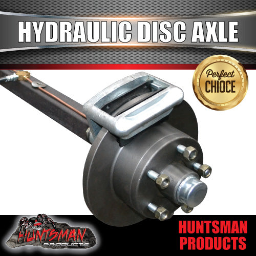 Natural 1400Kg Hydraulic disc Braked Trailer Caravan 45mm Axle, 78" - 96" Long