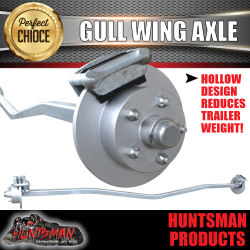 1400Kg Galvanised Hydraulic Disc Gullwing Boat Trailer Axle