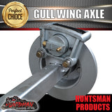 1400Kg Galvanised Hydraulic Disc Gullwing Boat Trailer Axle