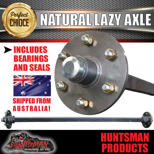 50mm square 2000Kg Lazy 5 or 6 Stud Landcruiser Pattern Trailer Caravan Axle