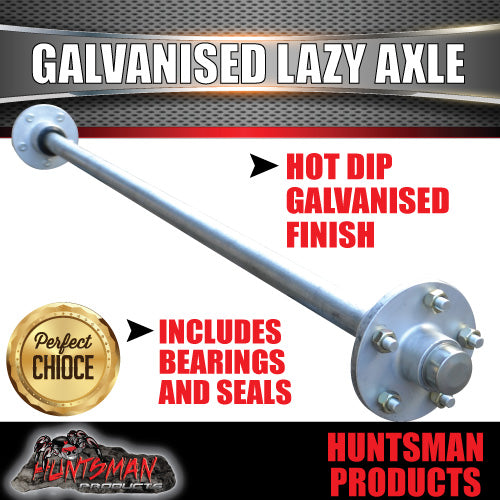 Lazy 5 Stud Trailer Axle 39mm Round Galvanised 60-77