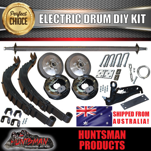 DIY TRAILER KIT. 1400KG. SLIPPER SPRINGS. ELECTRIC BRAKES. AXLES 64" - 77"
