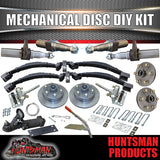 DIY 2000kg Tandem Kit. 12" L/C Mechanical Disc Brakes. Rocker Roller, Stub Axle