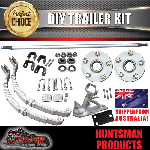 DIY 750KG Boat Jetski Trailer Kit. Slipper Springs, Solid Axle