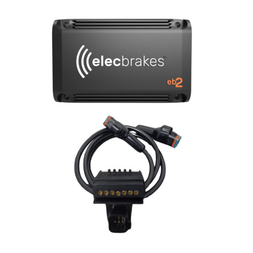 Elecbrakes Bluetooth Electric Brake Controller with Flat to Flat Plug Adaptor