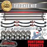 DIY 4200Kg Tri Axle Trailer Kit 10" Electric Brakes, R/Roller. 45mm Axles 78" - 96"