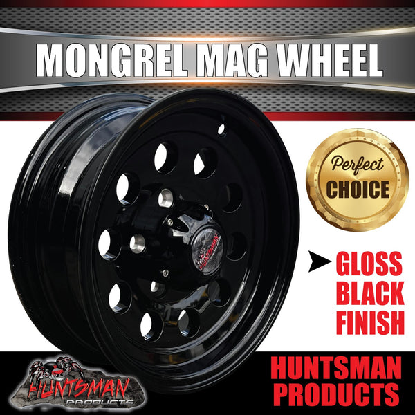 13X5 Trailer Caravan Baby Mongrel Alloy Mag Wheel: suits Ford pattern