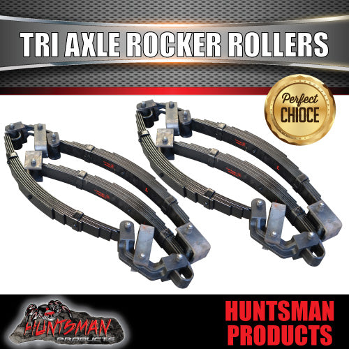 Tri 4500Kg 6 Leaf Rocker Roller Trailer Spring Set & High Tensile 5/8 U Bolt Kit