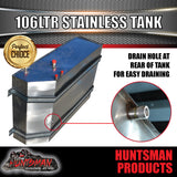 Stainless Steel  Caravan Camper Trailer 4wd 106 Litre Water Tank & Brackets.