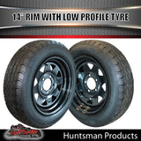 14x6 Trailer Caravan Sunraysia HT Black Rim & 175/65R14C Low Profile Tyre. 175 65 14