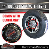 14" Trailer Caravan Ford pattern Rocket Alloy & 195R14C Tyre. 195 14