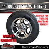 14" Trailer Caravan Rocket Alloy Wheel & 185R14C Tyre suits Ford pattern. 185 14
