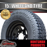 235/75R15L/T 10 PLY TYRE ON 15x7 6 STUD BLACK TRAILER STEEL WHEEL. 235 75 15