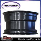 15x8 6 Stud Black Thunder Steel Rim -23 Offset. 6/139.7 PCD.  Fits Landcruiser, Patrol etc