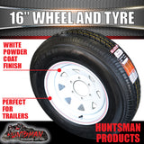 16x6" 6 stud trailer caravan white steel wheel & 195/65R16C tyre. 195 65 16