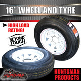 16x6" 6 stud trailer caravan white steel wheel & 195/65R16C tyre. 195 65 16