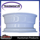 16x7 6 Stud White Thunder Steel Rim -13 Offset. 6/139.7 PCD.