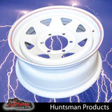 16x7 6 Stud White Thunder Steel Rim +25 Offset. 6/139.7 PCD. Fits Ranger, Hilux, BT 50, D-Max etc