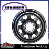 18X8 6 Stud Black Thunder Steel Wheel Rim +10 Offset 6/139.7 PCD Ranger Triton