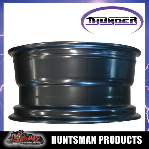 16x8 5/150 PCD Black thunder Steel Wheel Rim -50 Offset.   Fits Toyota Landcruiser