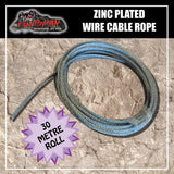 30 Metres Zinc Plated 7x7 steel 4mm Wire Cable Rope