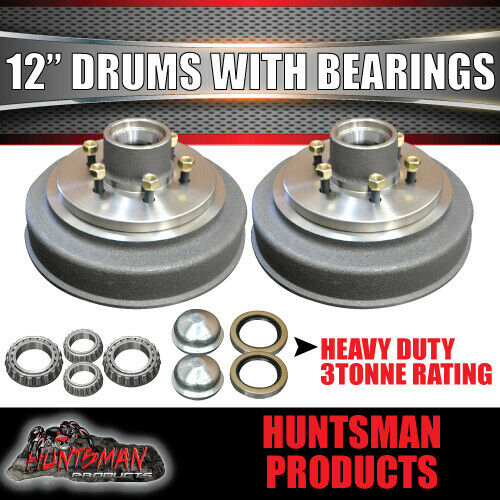 12" 3000Kg Trailer Caravan Electric Brake Kit With 3 Tonne Stub Axles & Mounts