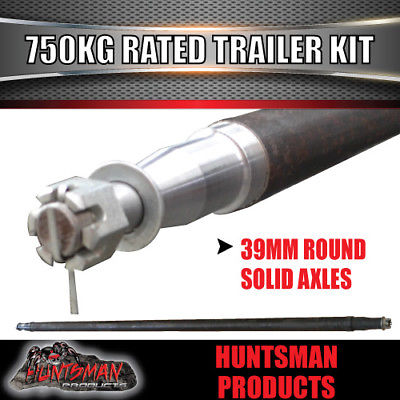 750Kg DIY Trailer Kit, Solid Axle, S.G Cast Hubs, Heavy duty Springs Koyo Bearings