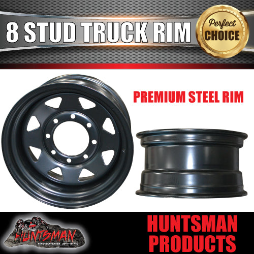 16x8 8/170 PCD Black thunder Steel Wheel Rim -10 Offset, suit F250 F350 2000+