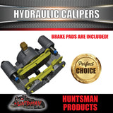 x2 Huntsman Dacromet Steel Trailer Hydraulic Disc Brake Calipers Suit 23mm Wide Disc
