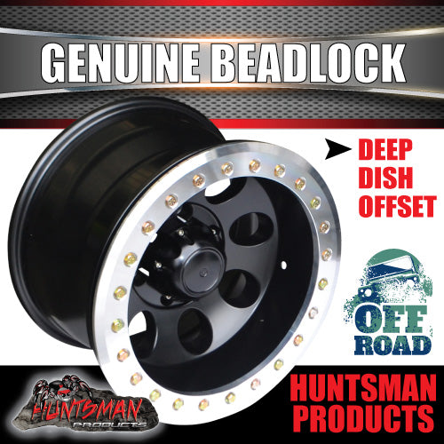 16X10 6/139.7 PCD -44 Offset Alloy Genuine Beadlock Rim Fit Patrol, Landcruiser + Many More