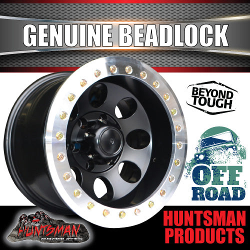 16X10 6/139.7 PCD -44 Offset Alloy Genuine Beadlock Rim Fit Patrol, Landcruiser + Many More