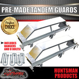 Pre Made Tandem Galvanised Boat Trailer Guards & Rails with Rocker Roller Hanger Set