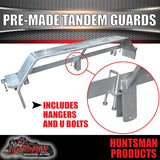 Pre Made Tandem Galvanised Boat Trailer Guards & Rails with Rocker Roller Hanger Set