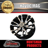 16X7 6 Stud Havoc Trailer Caravan Alloy Mag Wheel.