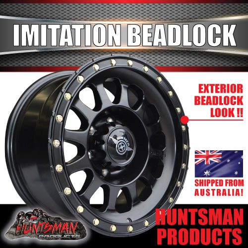 17x8.5 Imitation Beadlock Alloy Mag Wheel 6/139.7 Black finish. 0 Offset