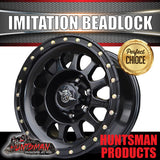 17x8.5 Imitation Beadlock Alloy Mag Wheel 6/139.7 Black finish. 0 Offset