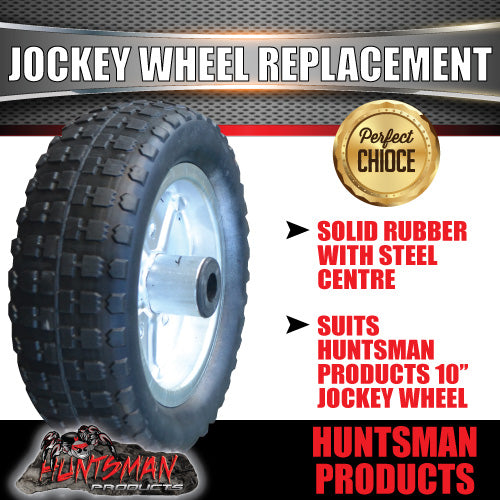 10" Trailer Caravan Replacement Rubber Wheel for Jockey Wheel.
