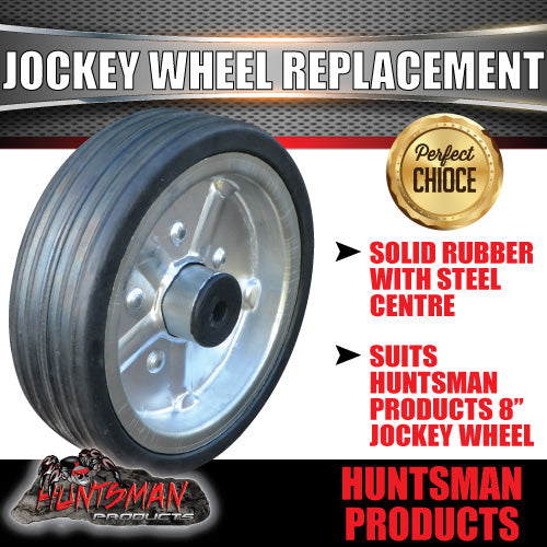 8" Trailer Caravan Replacement Rubber Wheel for Jockey Wheel.