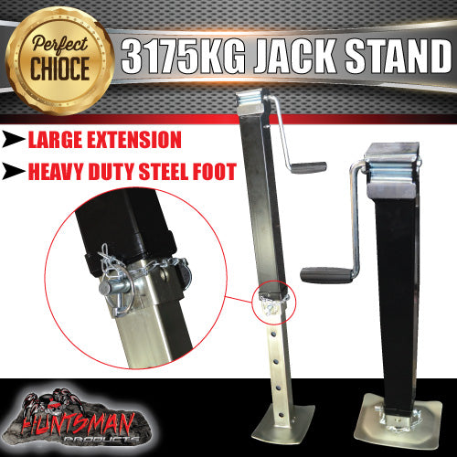 1x Heavy Duty Canopy Trailer Caravan Jack Leg Stand 3175KG Rated With Side Handle