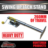 Trailer Caravan Swing Up Jack Stand. 350Kg Rated. Jockey Wheel Style, Greasable
