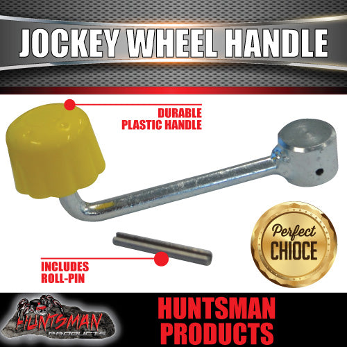 Jockey Wheel Handle & Pin. Yellow knob