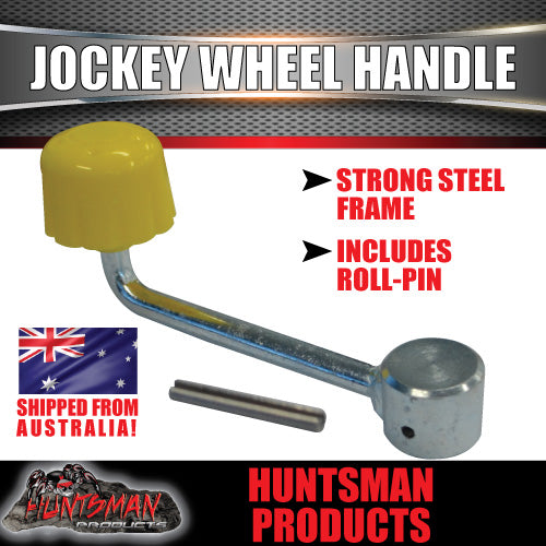 Jockey Wheel Handle & Pin. Yellow knob